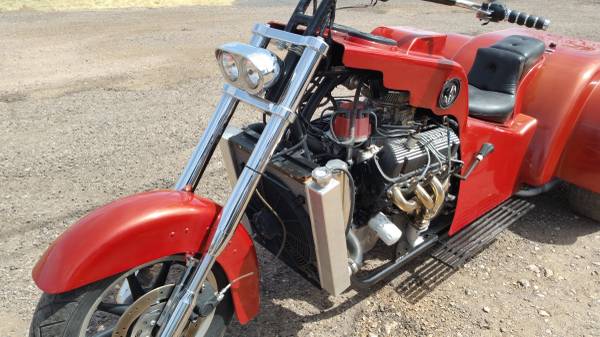 Custom made V8 trike , comes with Ford motor racing engine bored out to 5 litres and shelling out 400 HP.